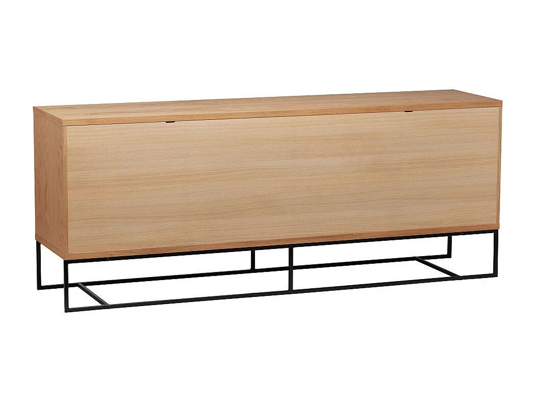 Ende - Buffet 4 portes en bois L188cm - Bois clair