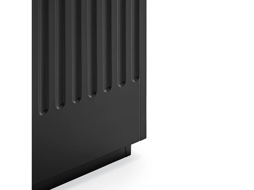 Doric - Buffet 3 portes en bois L150cm : Couleur - Noir