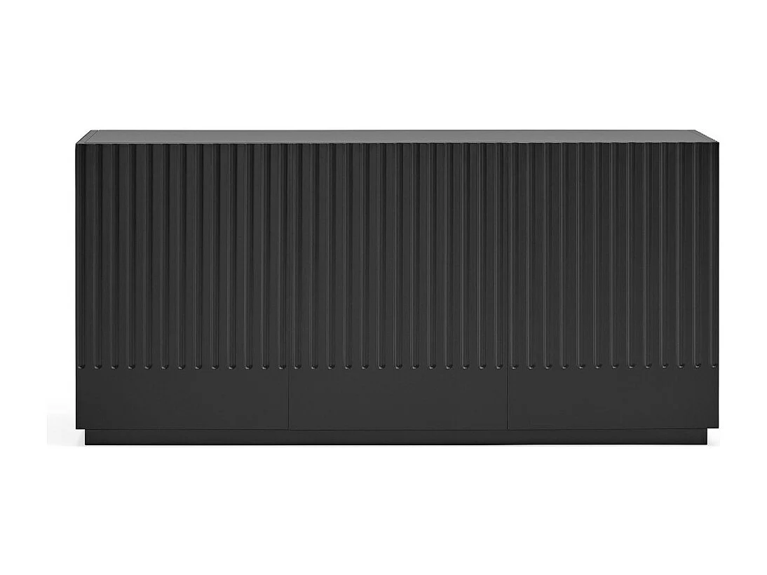 Doric - Buffet 3 portes en bois L150cm : Couleur - Noir