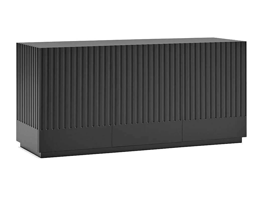 Doric - Buffet 3 portes en bois L150cm : Couleur - Noir