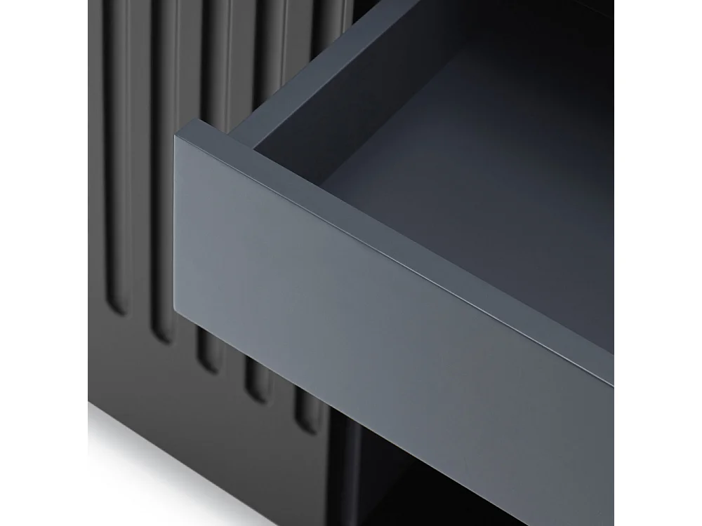 Doric - Buffet 3 portes en bois L150cm : Couleur - Noir