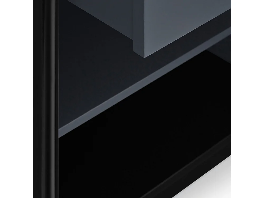 Doric - Buffet 3 portes en bois L150cm : Couleur - Noir