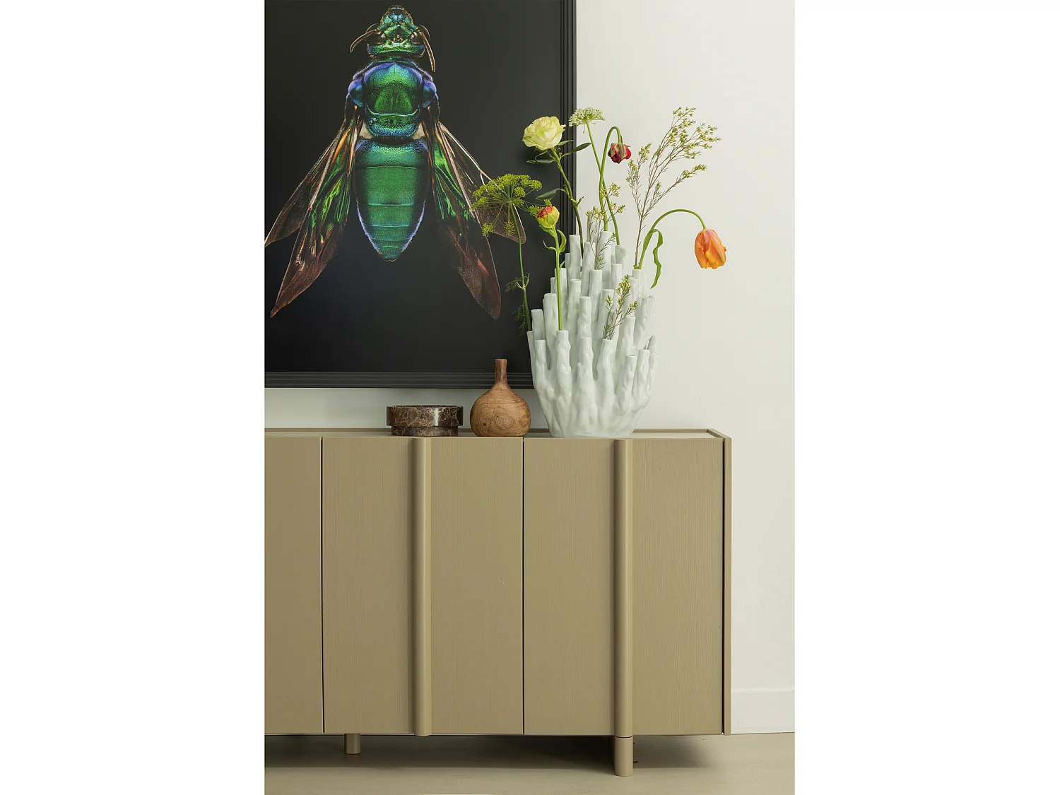 Buffet 4 portes en pin BASU