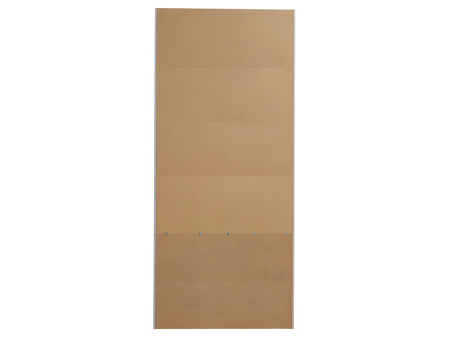 Basic - Vitrine 4 portes en bois et métal H230cm - Gris clair