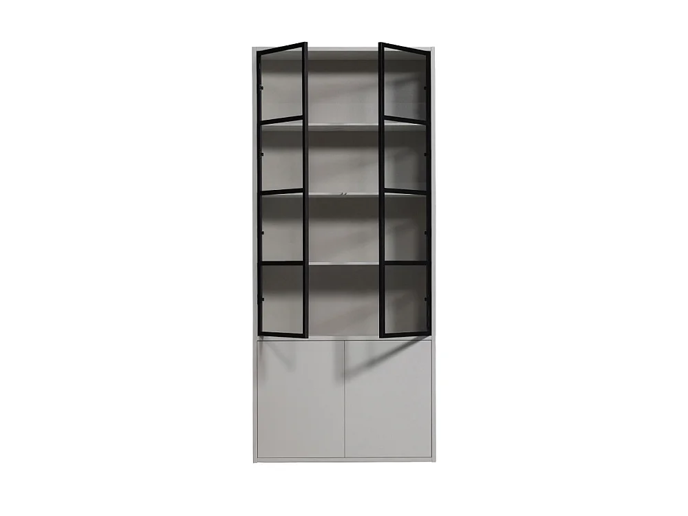 Vitrine en pin et verre BASIC