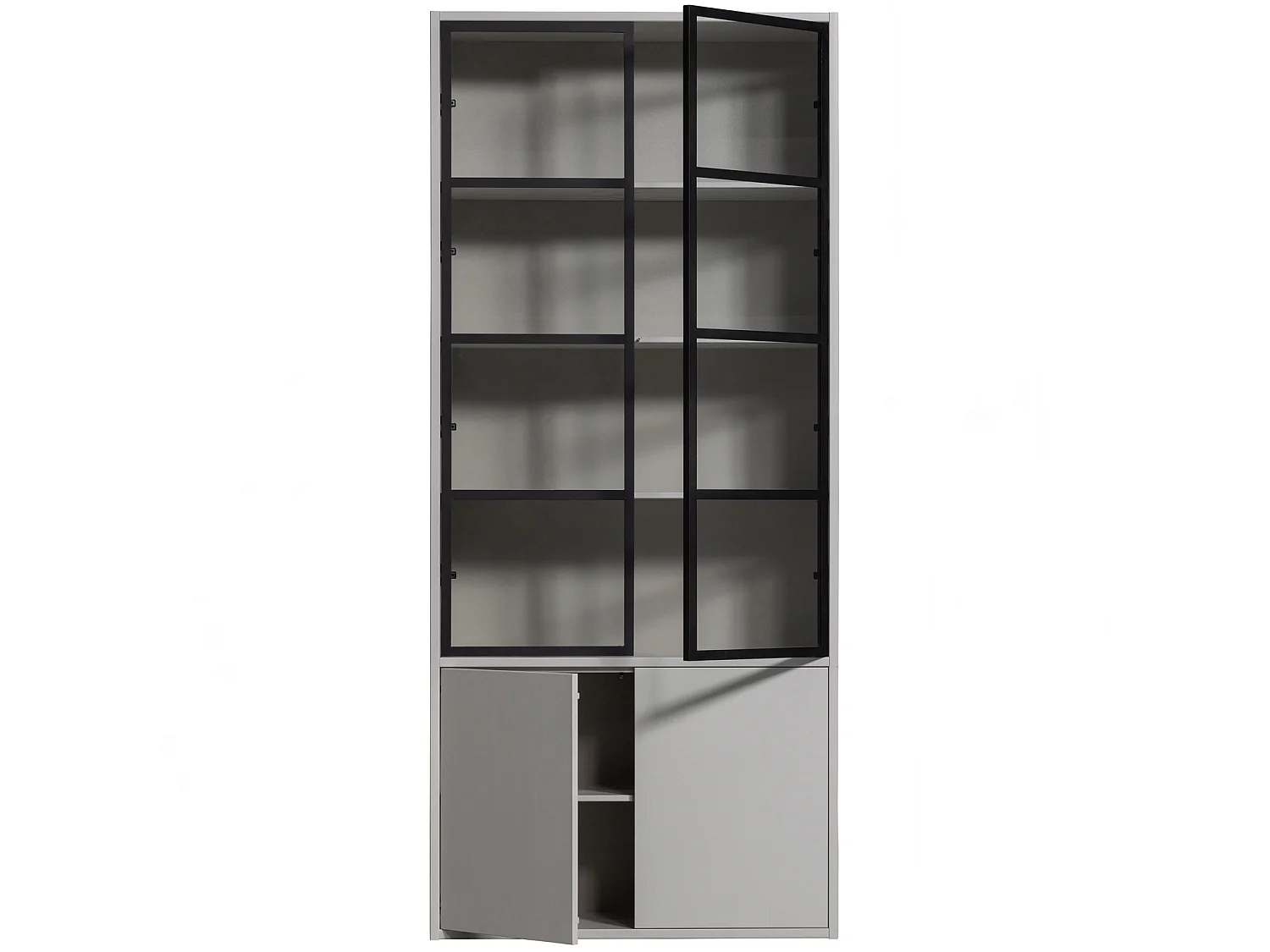 Vitrine en pin et verre BASIC