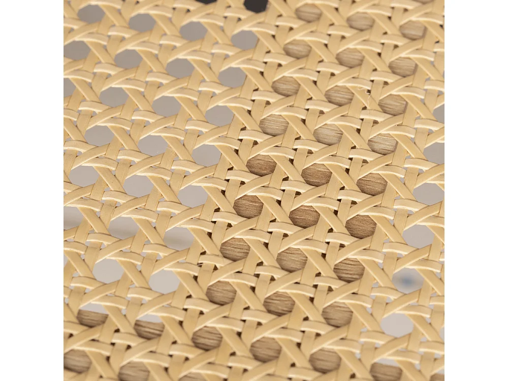 Ellos - Table basse ovale en bois et cannage - Bois clair