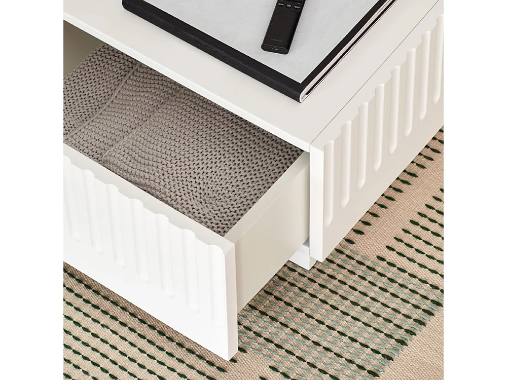 Doric - Table basse en bois - Blanc