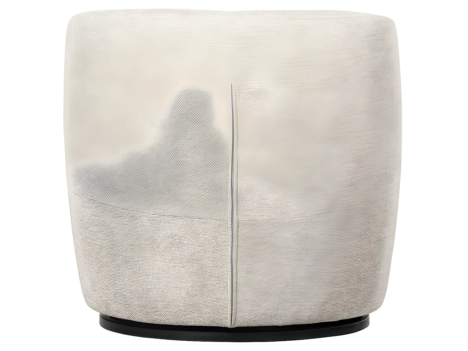 Serra - Fauteuil pivotant design en tissu - Ecru