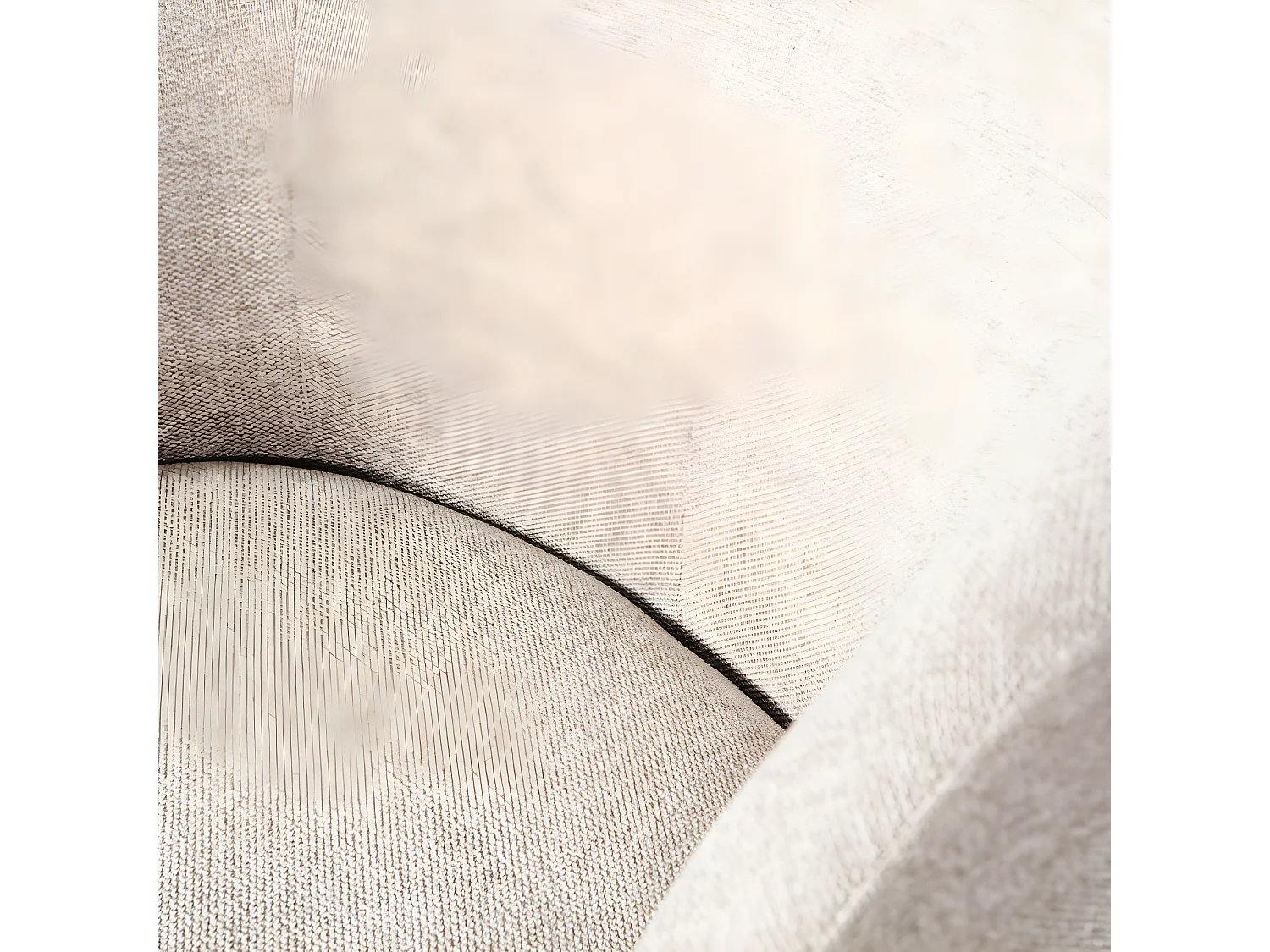 Serra - Fauteuil pivotant design en tissu - Ecru