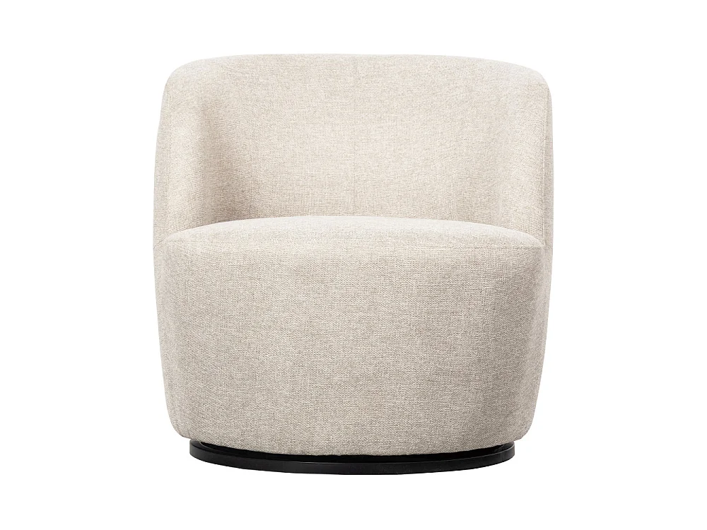 Serra - Fauteuil pivotant design en tissu - Ecru