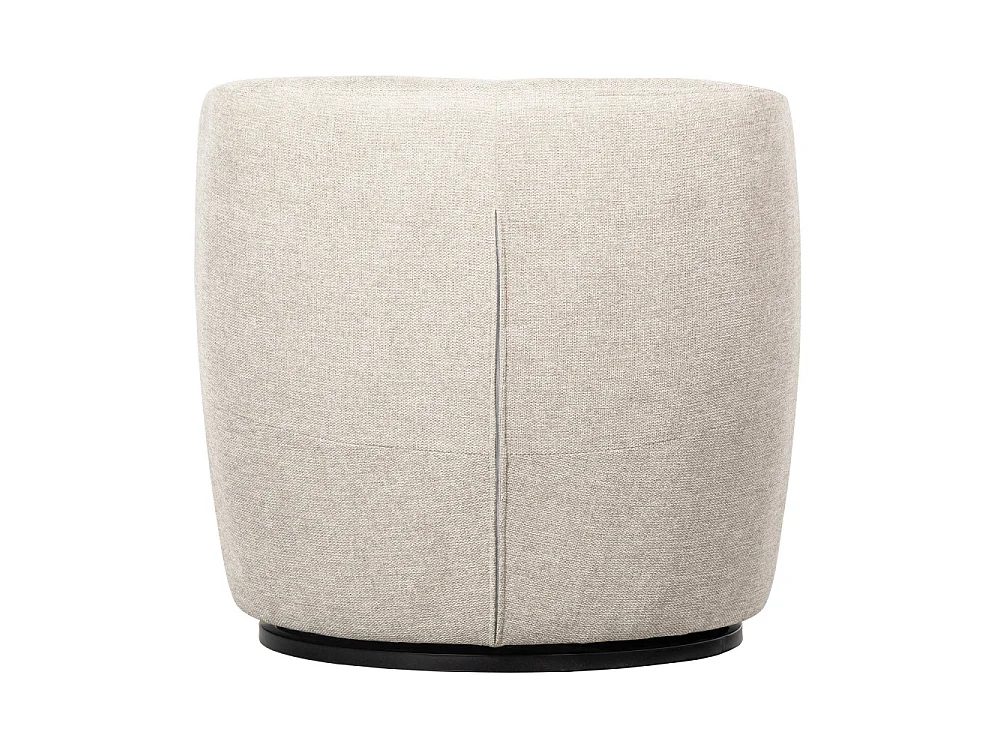 Serra - Fauteuil pivotant design en tissu - Ecru