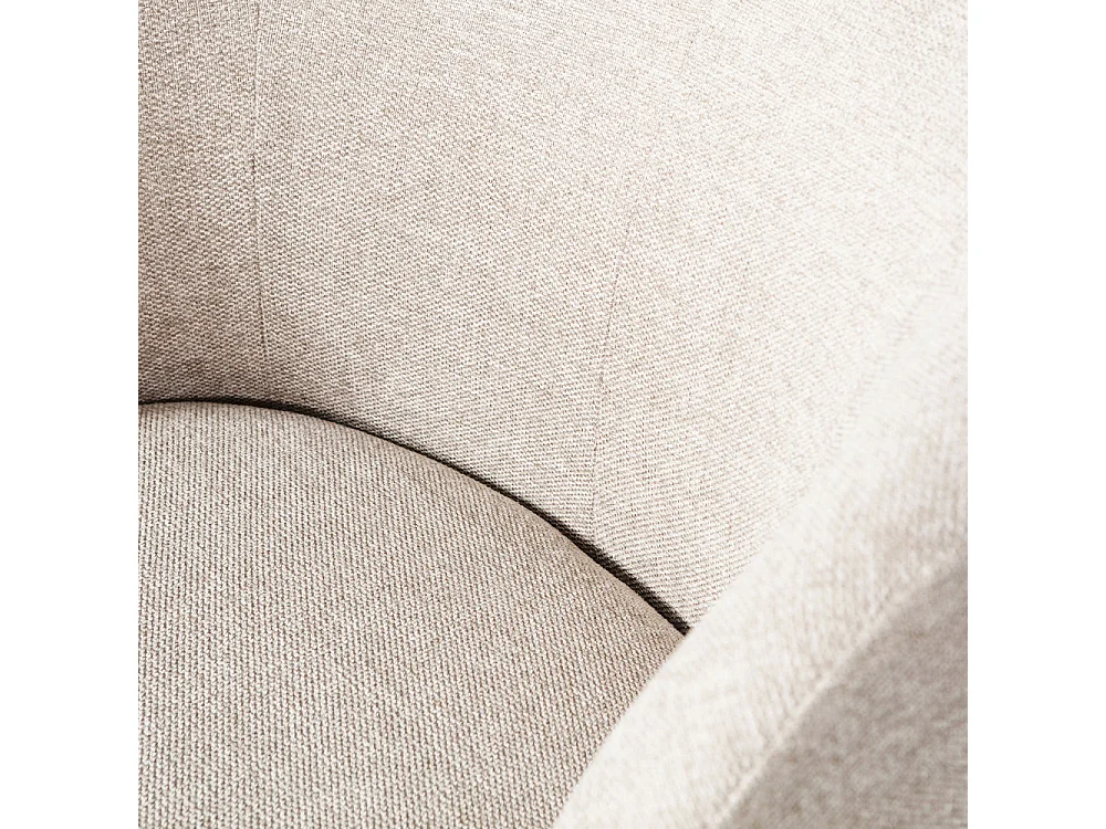 Serra - Fauteuil pivotant design en tissu - Ecru