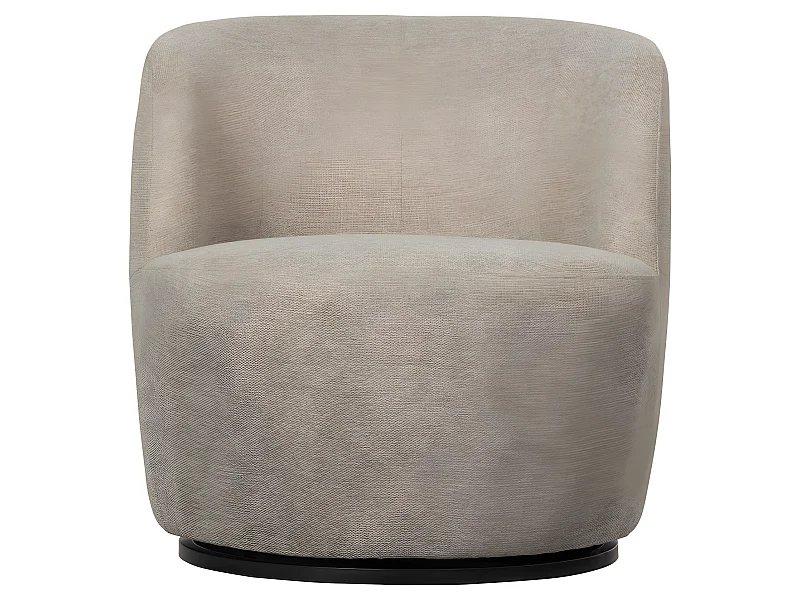 Serra - Fauteuil pivotant design en tissu - Naturel
