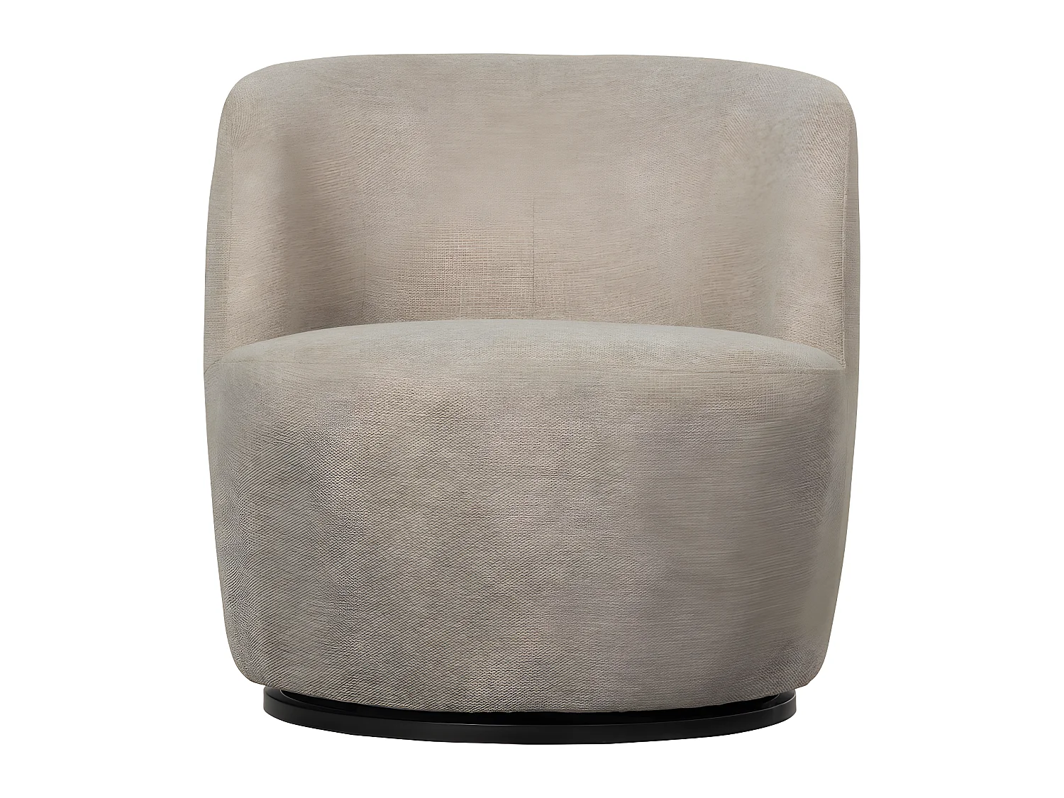 Serra - Fauteuil pivotant design en tissu - Naturel
