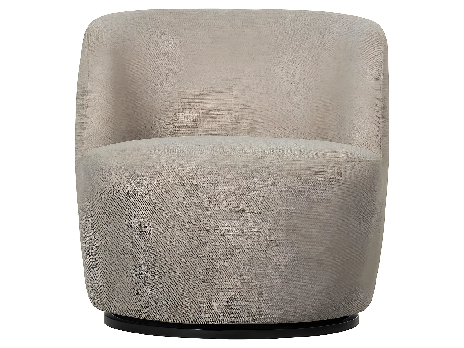 Serra - Fauteuil pivotant design en tissu - Naturel