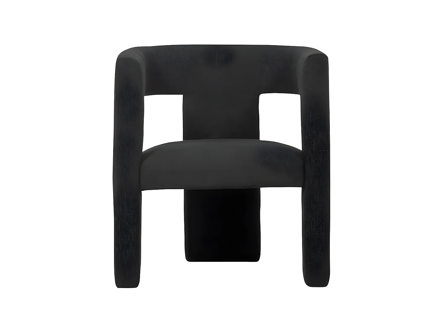 Tiwa - Fauteuil design en tissu bouclette - Gris foncé