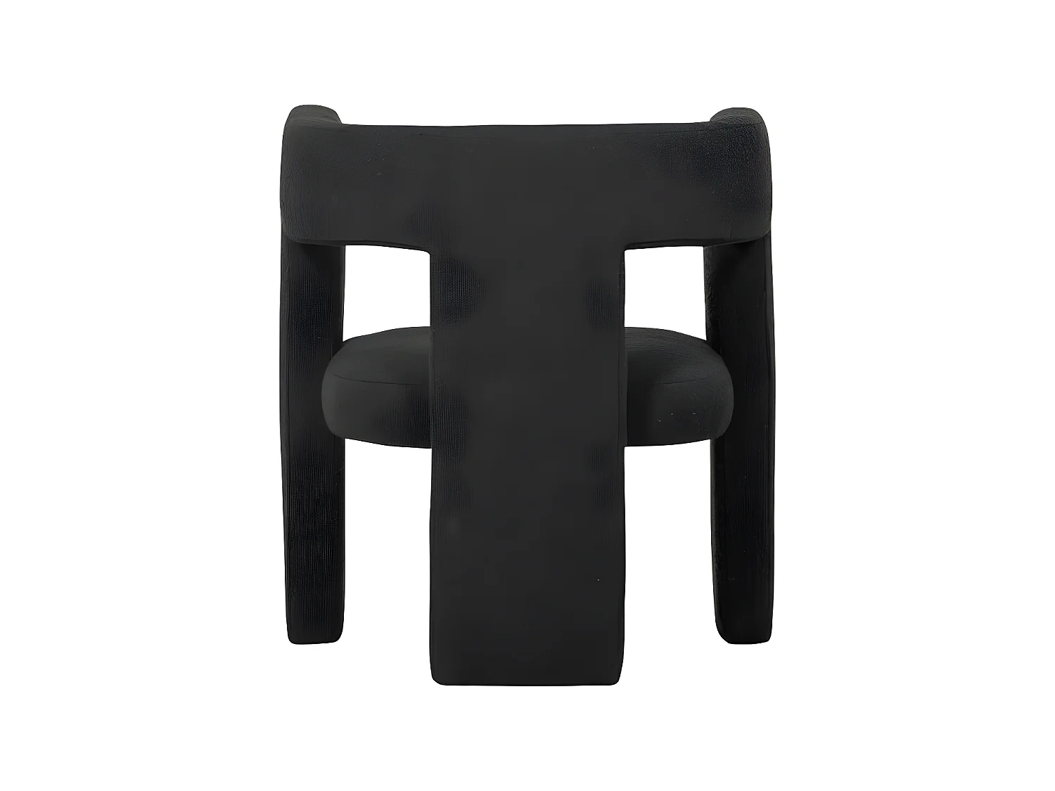 Tiwa - Fauteuil design en tissu bouclette - Gris foncé