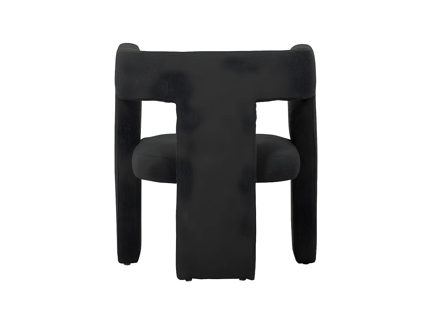 Tiwa - Fauteuil design en tissu bouclette - Gris foncé