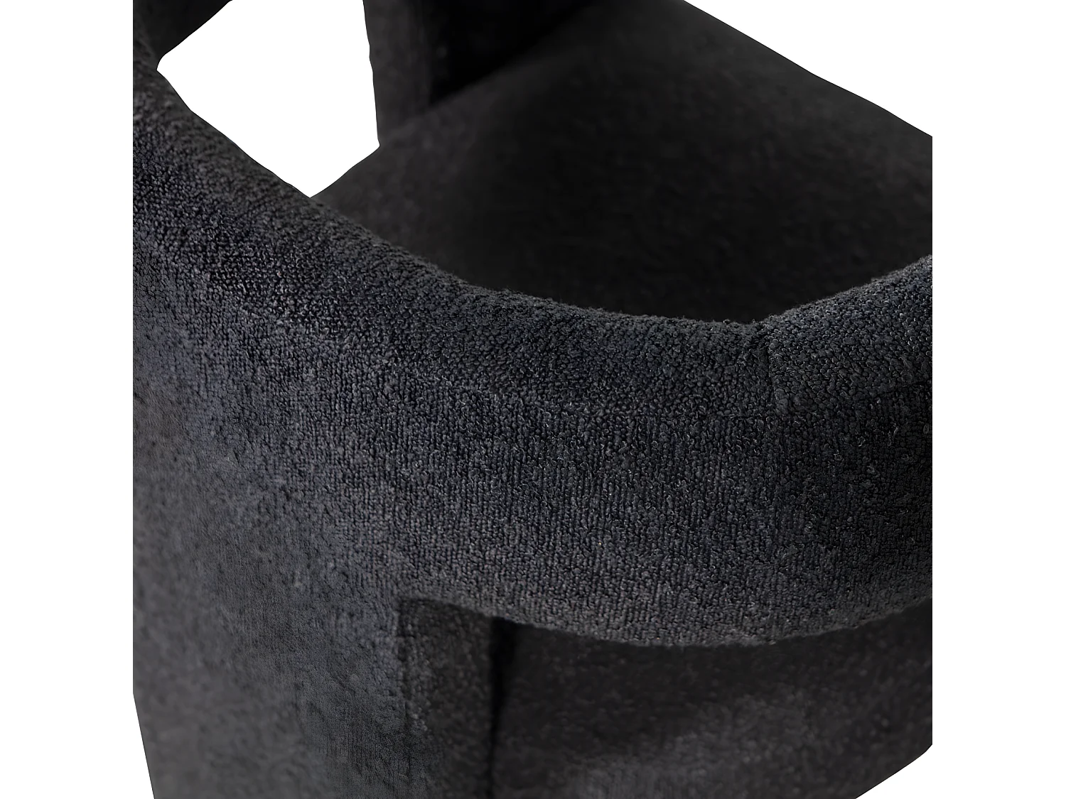 Tiwa - Fauteuil design en tissu bouclette - Gris foncé