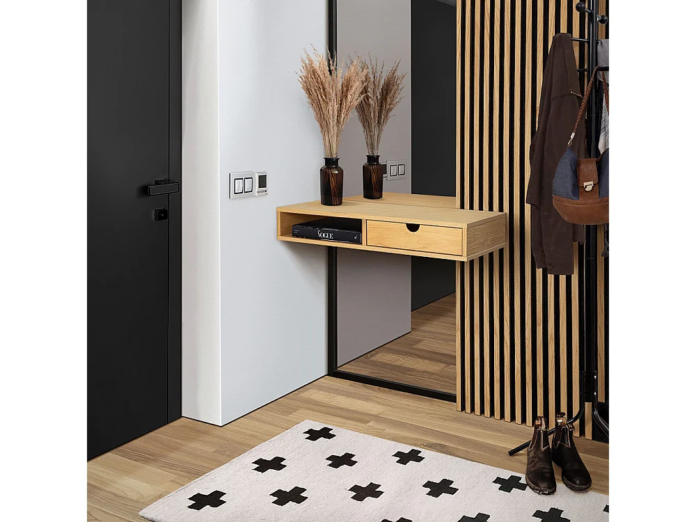 Table d'Appoint Murale "Farsta" 78cm Naturel