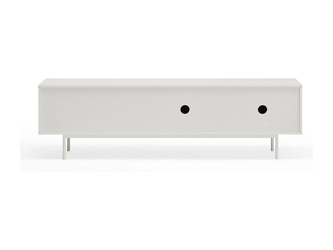 Sierra - Meuble TV 2 portes, 3 tiroirs en bois L180cm - Blanc