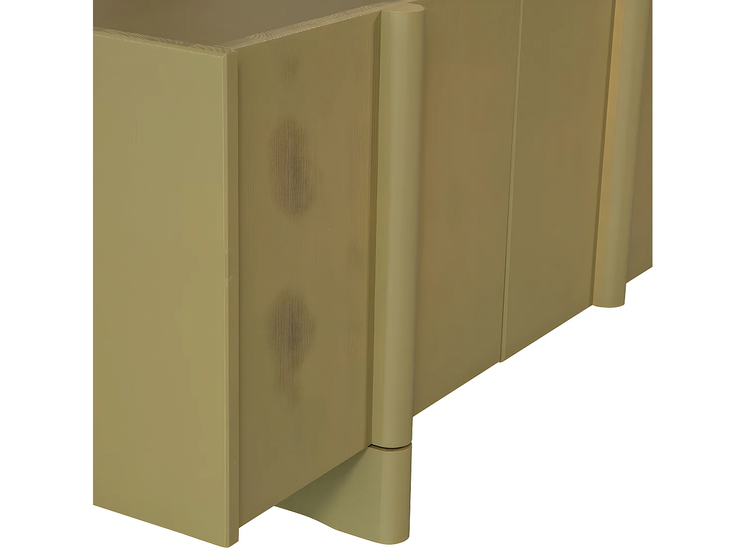 Basu - Meuble TV 4 portes en bois L200cm - Vert kaki