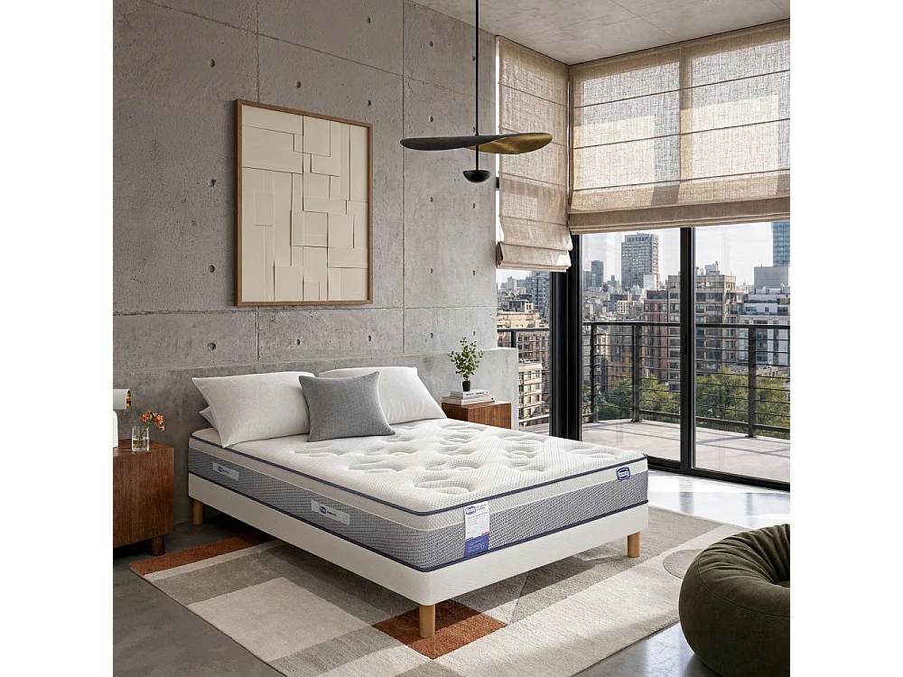 Influence-Hybride - Matelas 100% ressorts et latex, accueil enveloppant - 180x200 cm