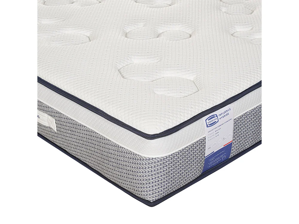 Influence-Hybride - Matelas 100% ressorts et latex, accueil enveloppant - 180x200 cm