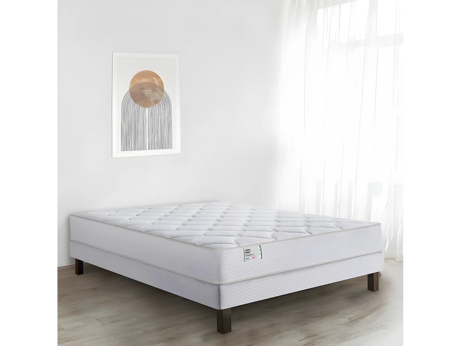Fitness-R - Matelas 100% ressorts et mémoire de forme, accueil ferme - 180x200 cm