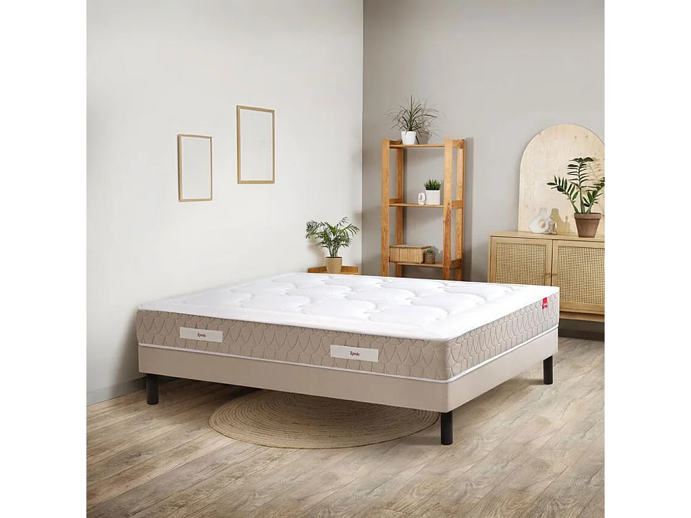 Clémaé 2 - Matelas à ressorts et latex, accueil équilibré - 180x200 cm