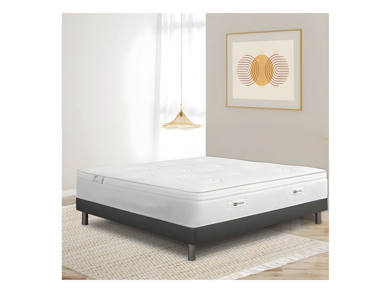 Life-R - Matelas 100% ressorts, épaisseur 29cm, accueil équilibré - 180x200 cm