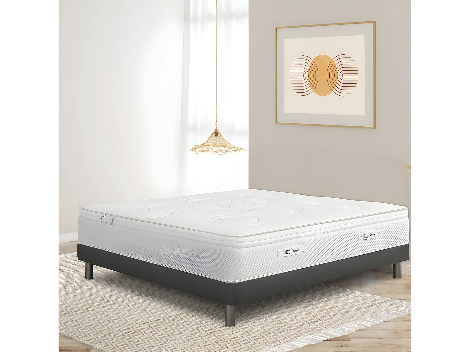 Life-R - Matelas 100% ressorts, épaisseur 29cm, accueil équilibré - 180x200 cm