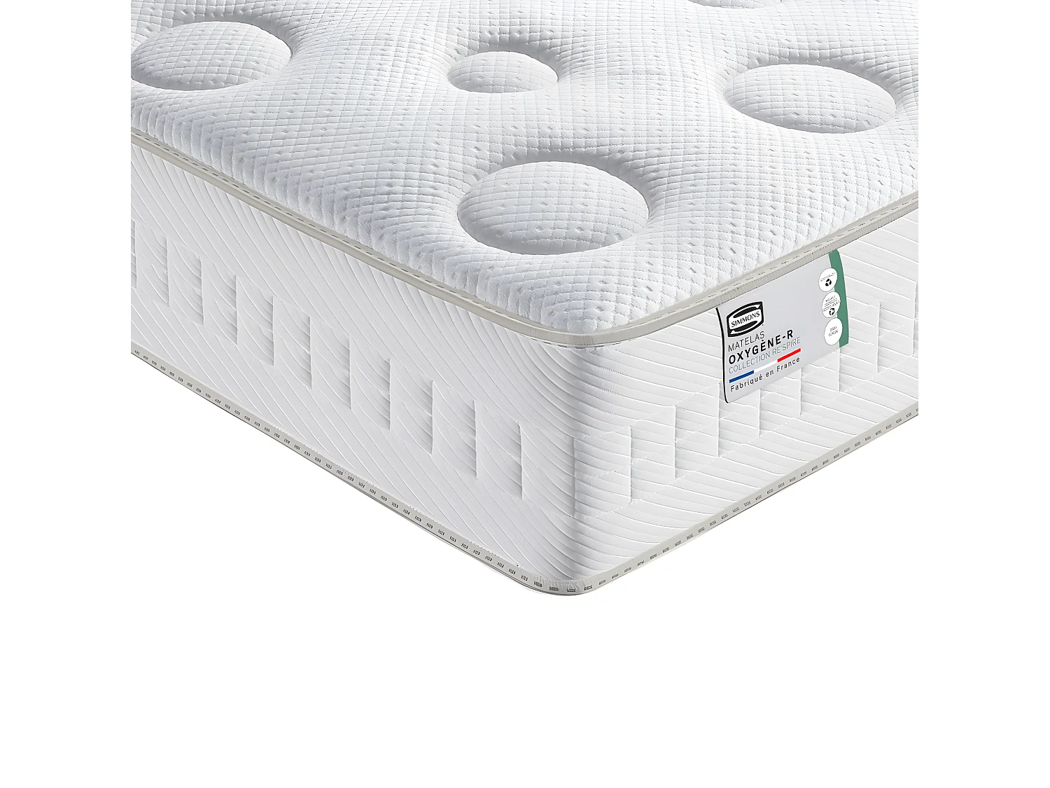 Oxygène-R - Matelas 100% ressorts, épaisseur 26cm, accueil moelleux - 180x200 cm