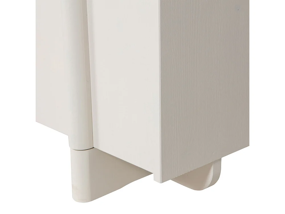 Basu - Armoire 2 portes, 1 tiroir en bois H210cm - Gris clair