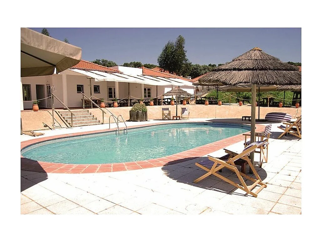 Chilienne transat bois d'eucalyptus tissu 100% coton Elvas