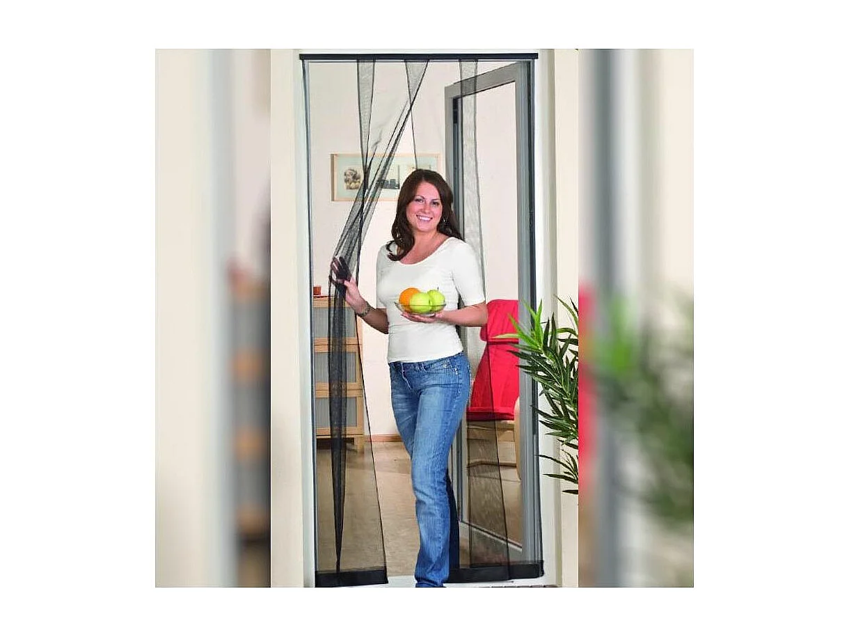 Rideau moustiquaire pour porte fenêtre en polyester 5 lamelles - 125x240 cm