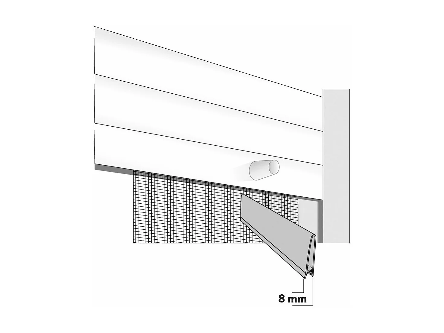 Rideau moustiquaire pour porte fenêtre en polyester 5 lamelles - 125x240 cm