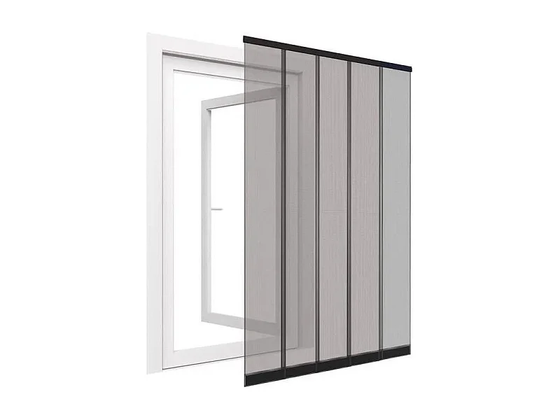 Rideau moustiquaire pour porte fenêtre en polyester 5 lamelles - 125x240 cm