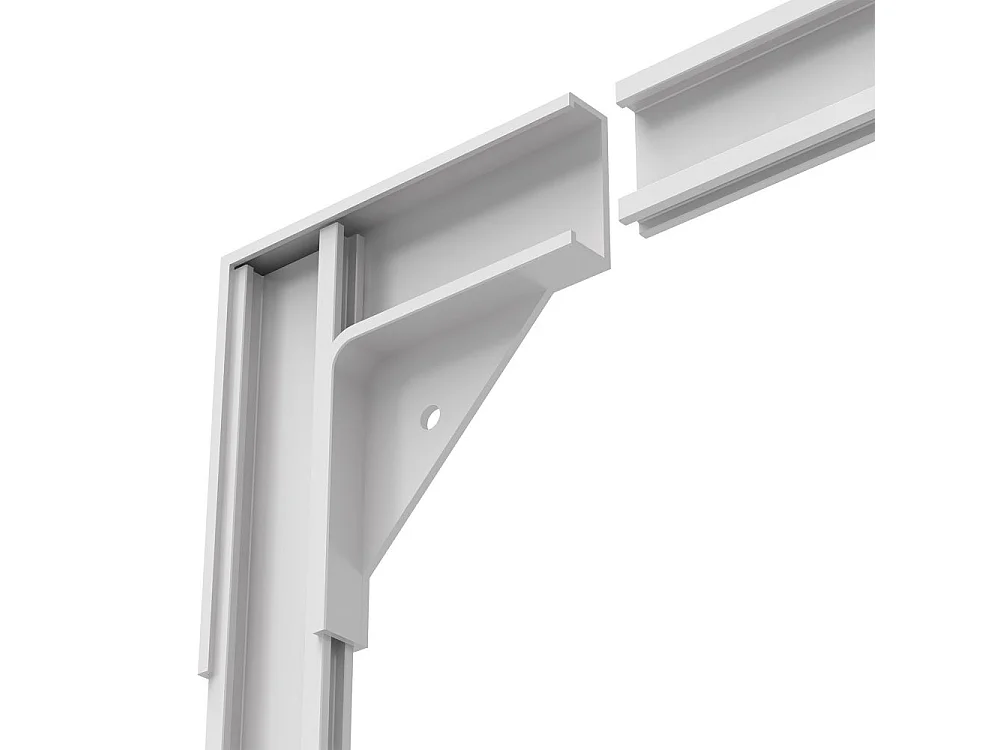 Weißes Fliegengitter mit Magnetrahmen für Fenster