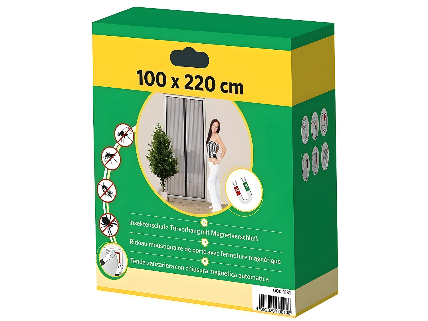 Rideau moustiquaire de porte fermeture magnétique