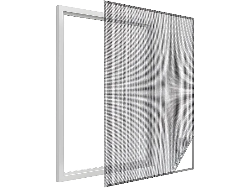 Zanzariera antracite 28g/m² nastro con gancio e anello 9,5 mm max 150x300 cm