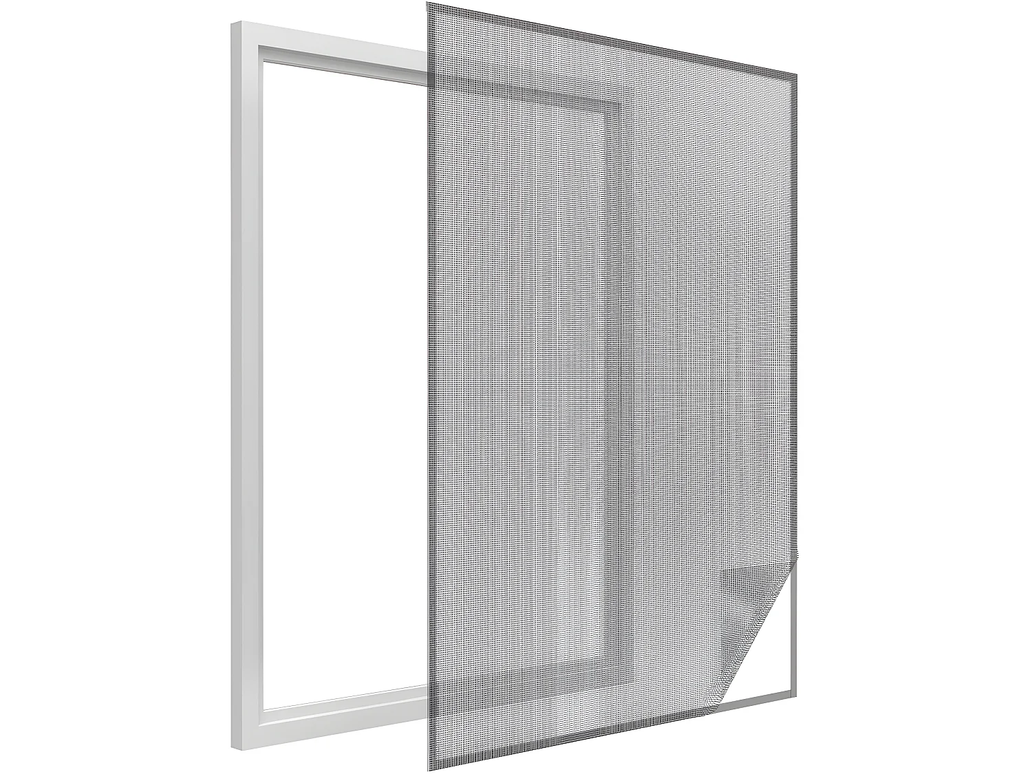 Zanzariera antracite 28g/m² nastro con gancio e anello 9,5 mm max 150x300 cm