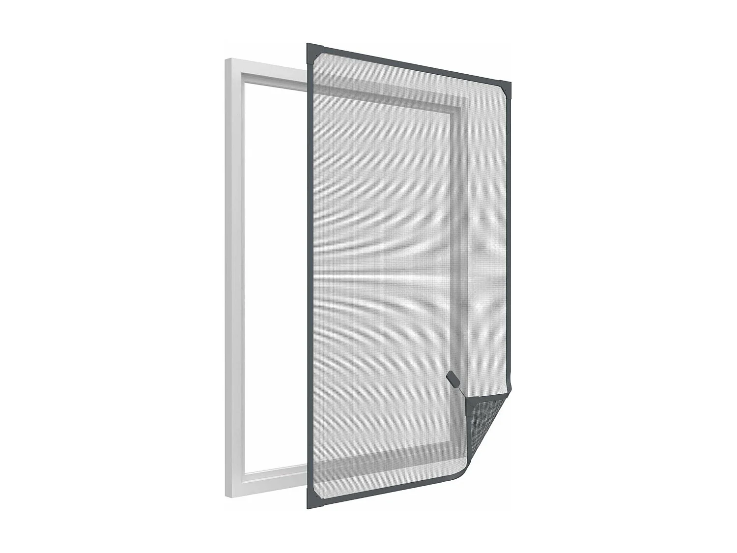 Zanzariera con telaio magnetico per finestre antracite max 100x120 cm