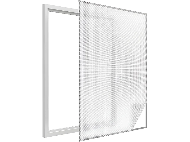 Weißes Fliegengitter für Fenster 28g/m² mit Klettband 9,5 mm