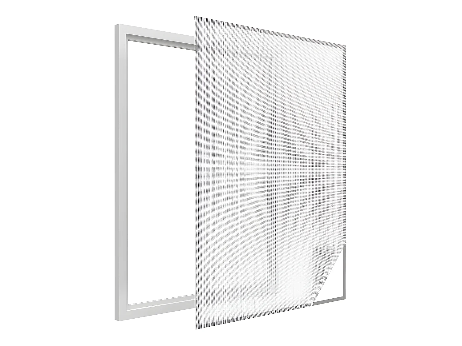 Weißes Fliegengitter für Fenster 28g/m² mit Klettband 9,5 mm