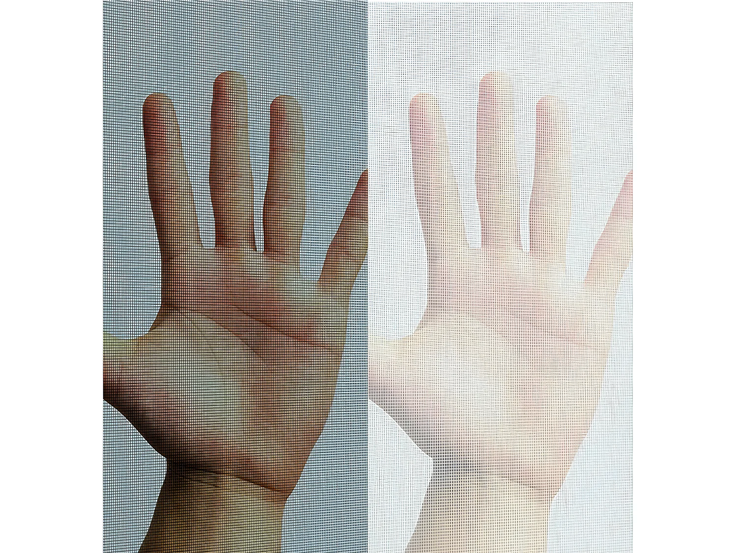 Weißes Fliegengitter für Fenster 28g/m² mit Klettband 9,5 mm