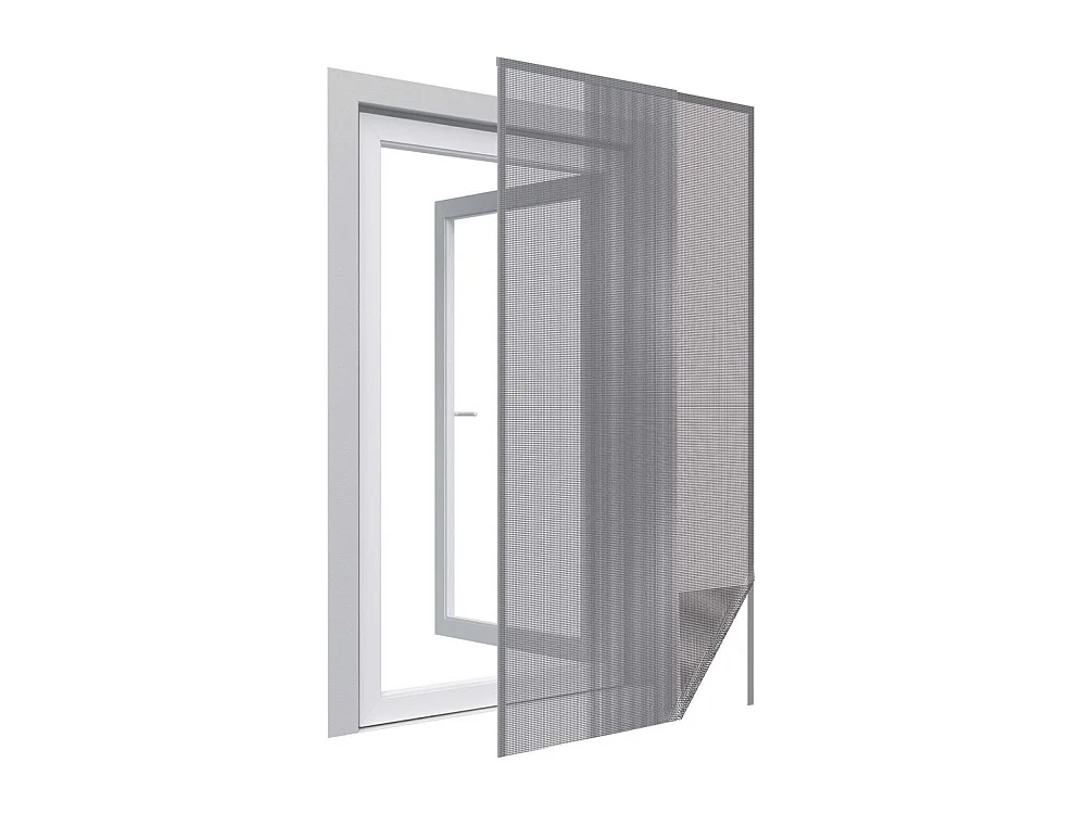 Mampara de puerta antracita 18g/m² con cinta autoadherente de 7,5 mm