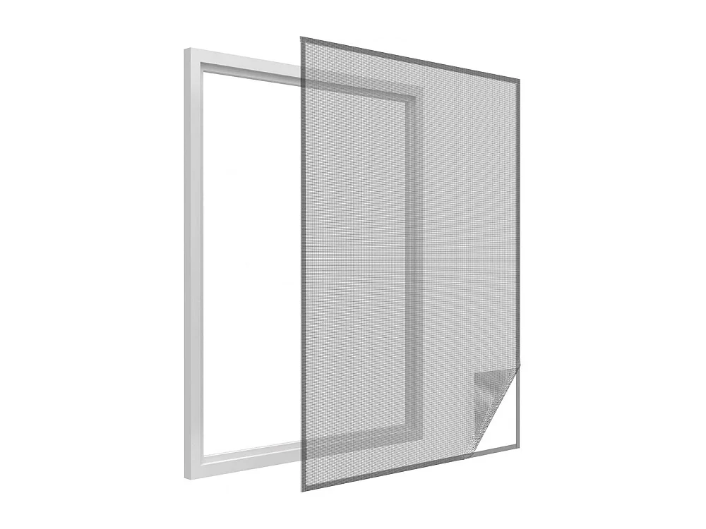 Moustiquaire fenêtre anthracite 18g/m² bande auto-agrippante 7,5 mm max 150x180 cm