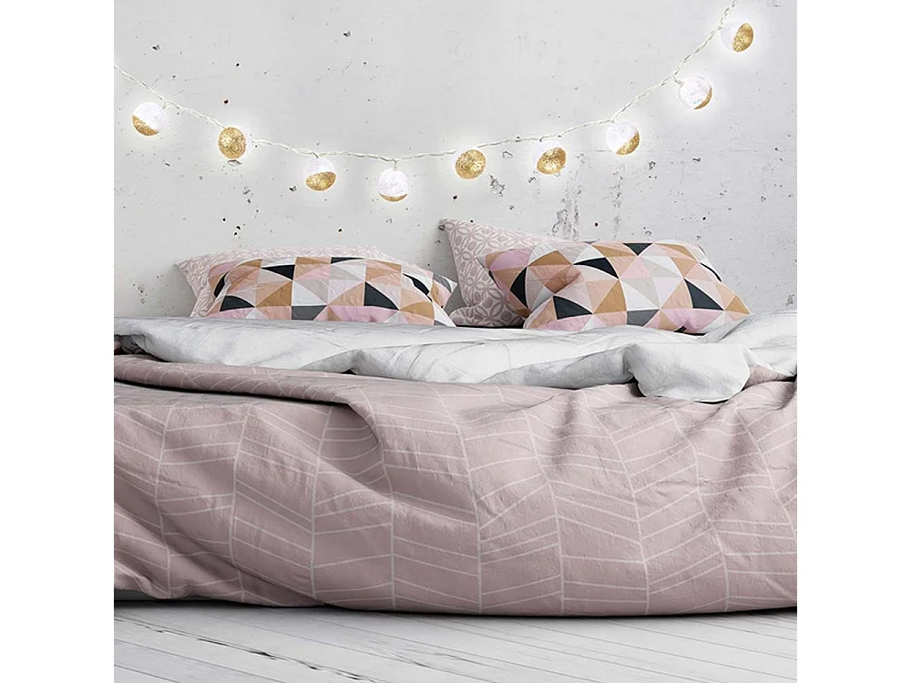 Guirlande lumineuse boules pailletées 10 leds (Lot de 2)